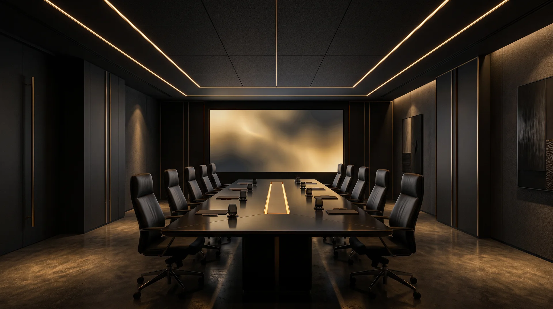 Boardroom with integrated AV